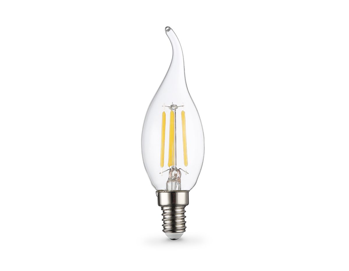 Филаментная светодиодная лампа Ambrella Light Bulbing E14 11W 2700K свеча на ветру 351123 в Санкт-Петербурге