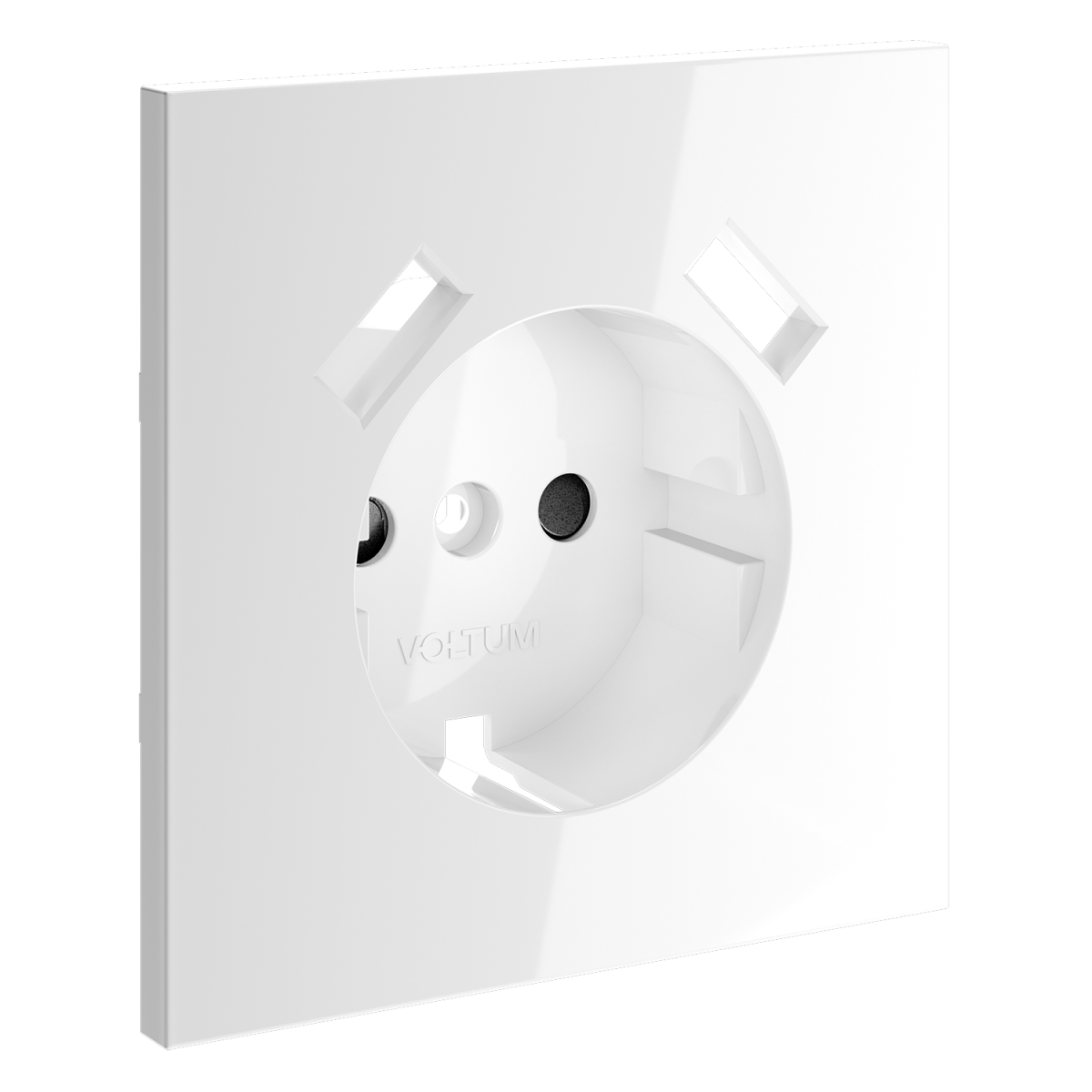 Накладка для розетки с заземлением и защитными шторками, с USB A+A Voltum S70 (белый глянцевый) VLS000901 в Санкт-Петербурге