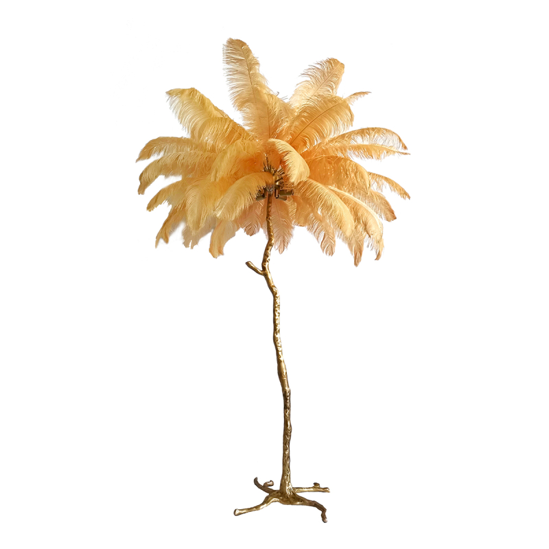 Торшер Delight Collection Ostrich Feather BRFL5014 beige/antique brass в Санкт-Петербурге