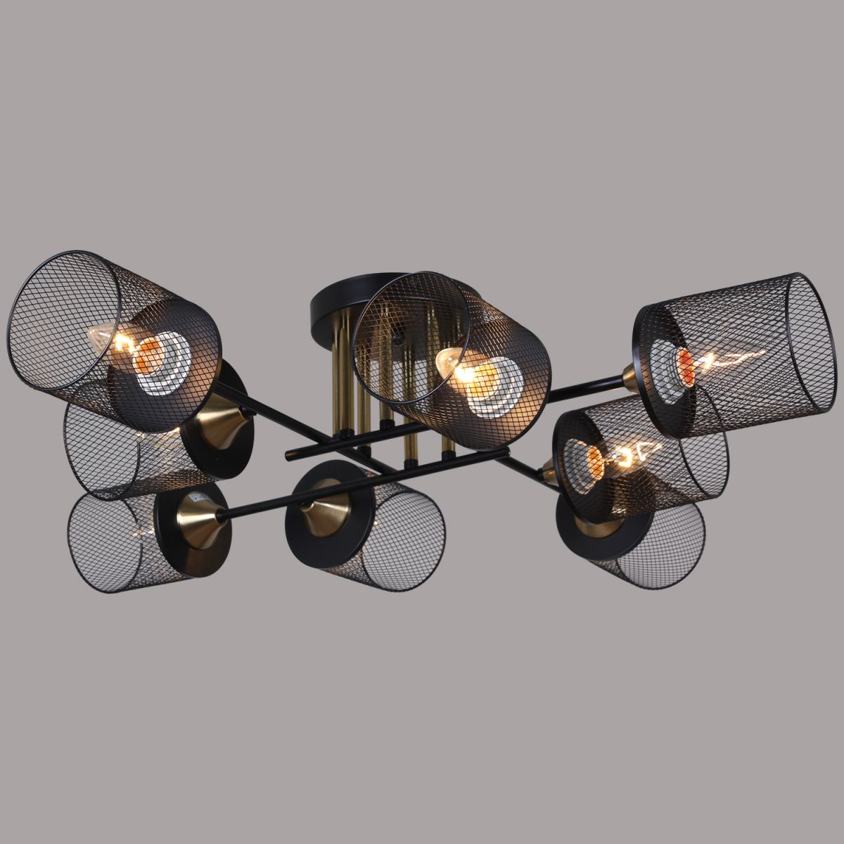 Потолочная люстра Reluce 38460-0.3-08 BK+COPPER в Санкт-Петербурге