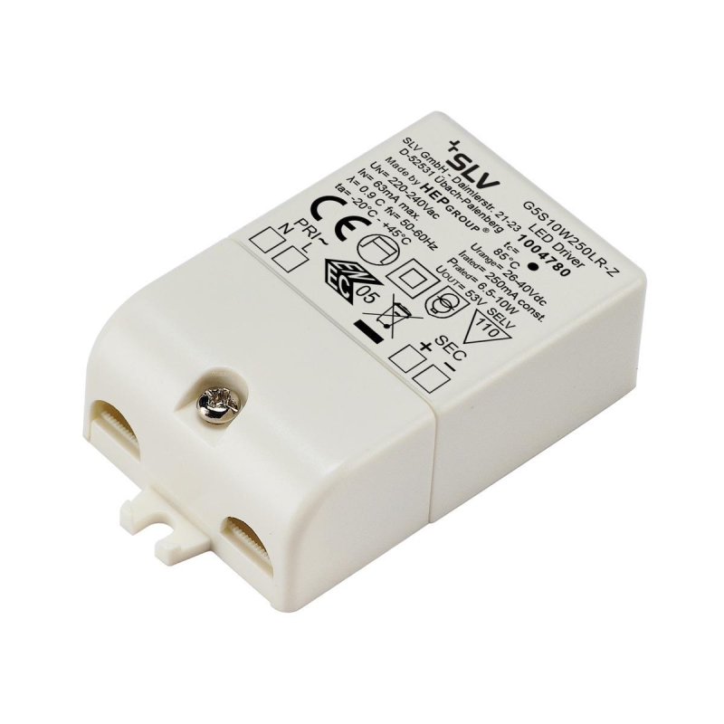 Драйвер SLV 26–40V 6,5–10W IP20 0,25A 1004780 в Санкт-Петербурге
