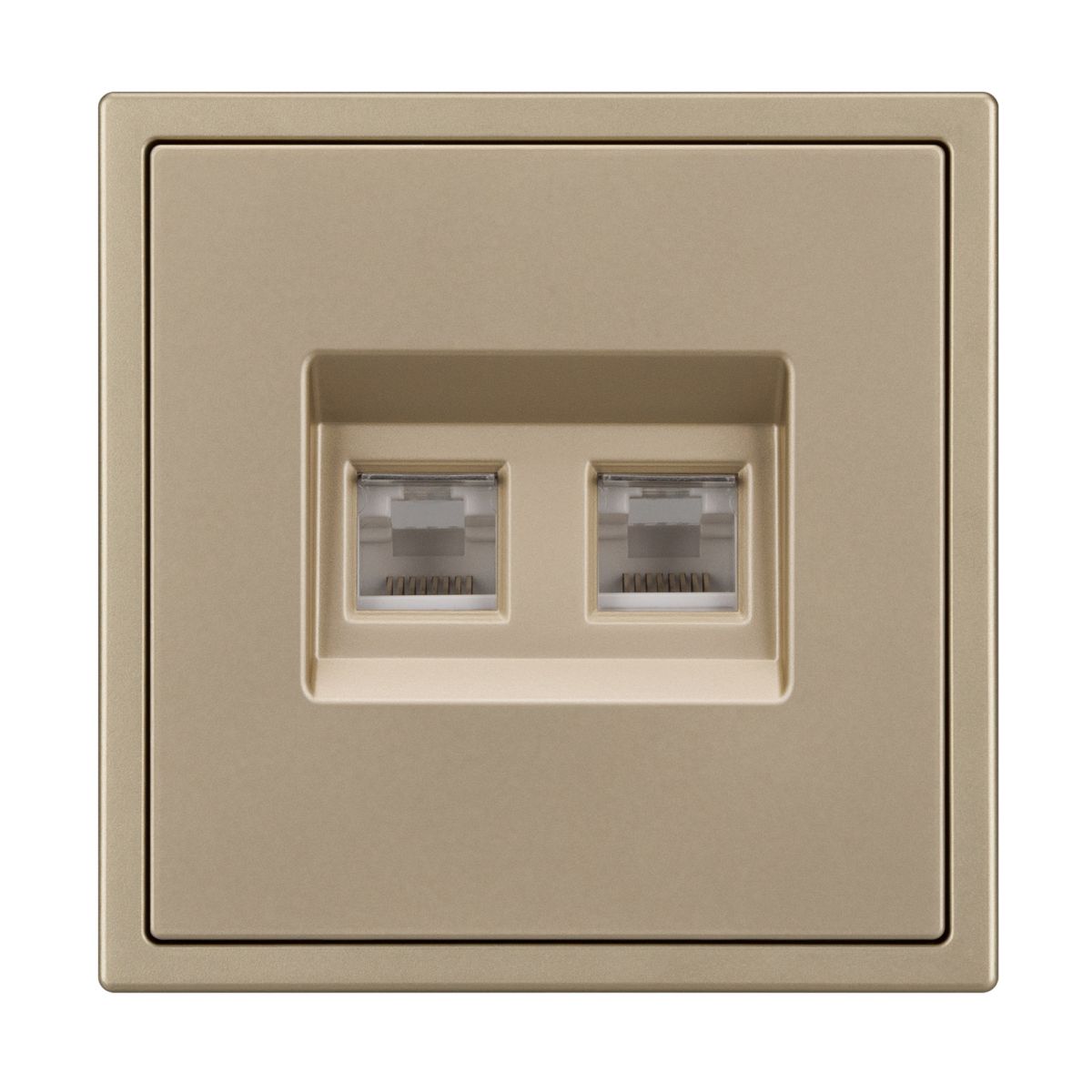 Розетка телефонная двойная софт-тач золотой песок Arlight SCT-MTL2-SFPL-GD (2хRJ-11, 4C) 054310(1) в Санкт-Петербурге