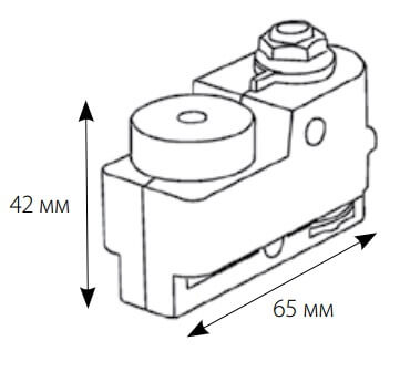 Адаптер для однофазного шинопровода Volpe UBX-Q121 K61 WHITE 1 POLYBAG в Санкт-Петербурге