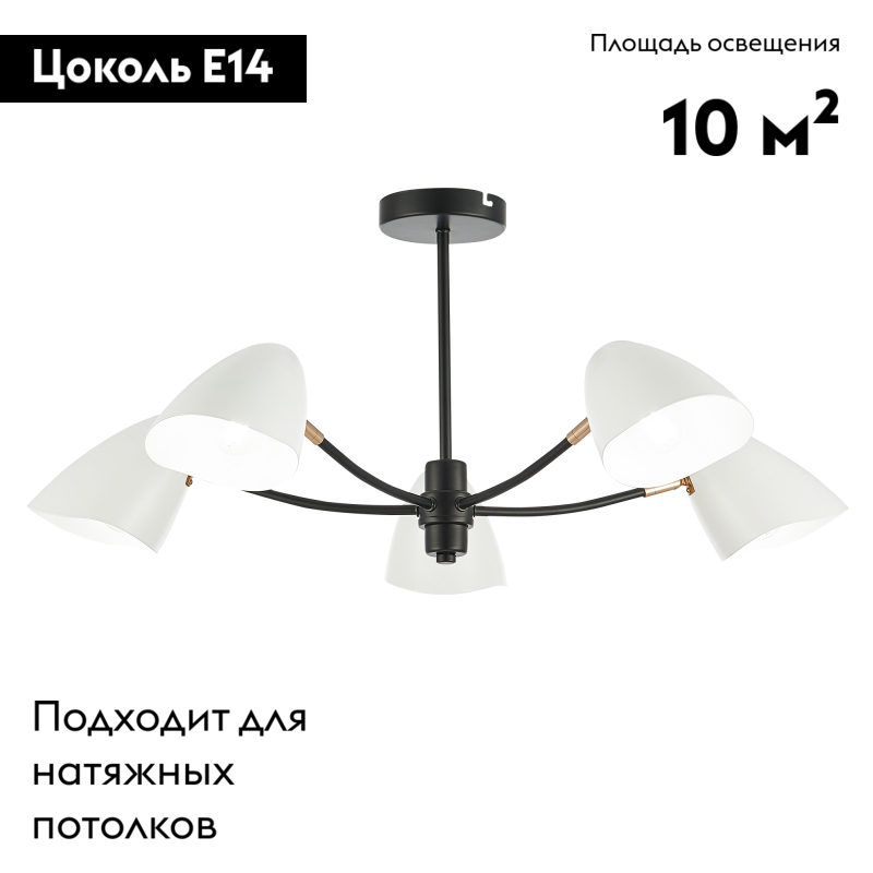 Потолочная люстра EVOLUCE SATTA SLE103602-05 в #REGION_NAME_DECLINE_PP#