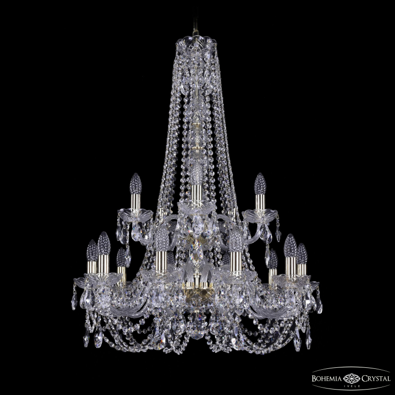 Подвесная люстра Bohemia Ivele Crystal 1406/10+5/240/h-90/2d G в Санкт-Петербурге