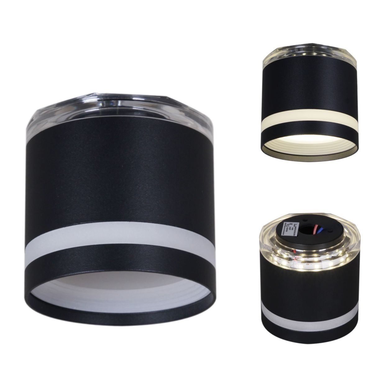 Накладной светильник Reluce 53001-9.5-001LD GX53+LED3W BK в Санкт-Петербурге