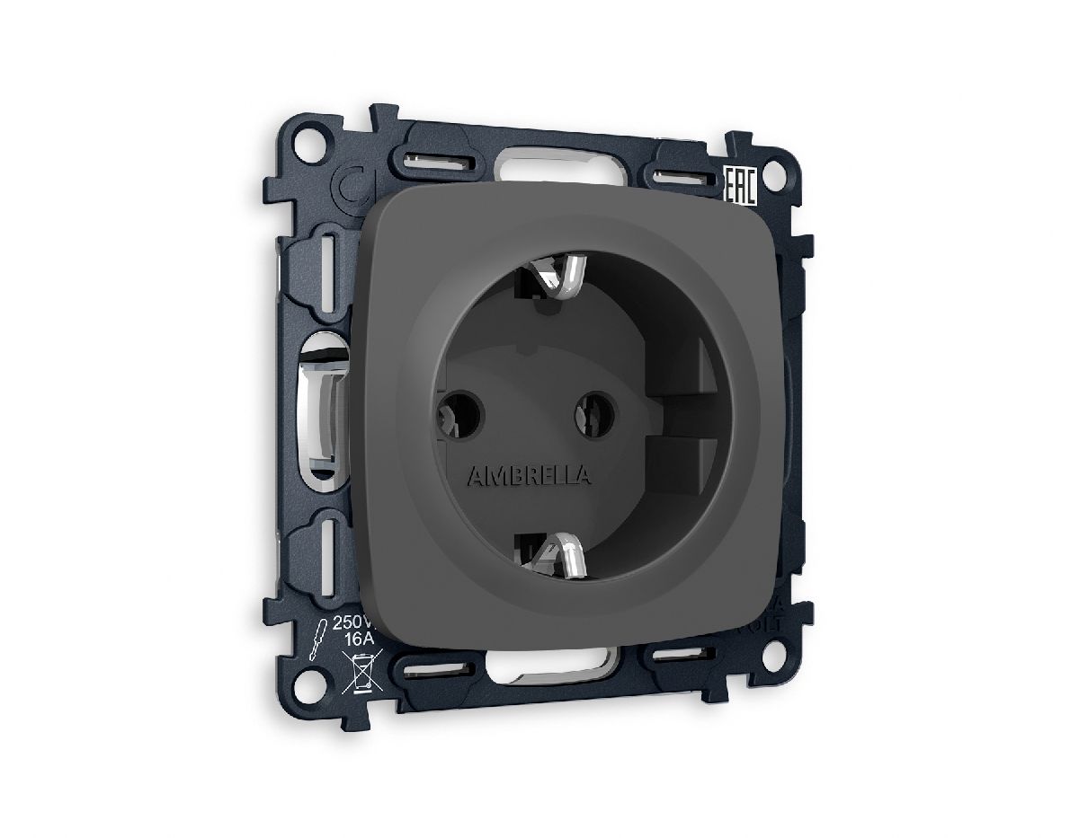 Комплект механизма розетки с/з на винтовых зажимах Ambrella Volt Omega MO906010 в Санкт-Петербурге
