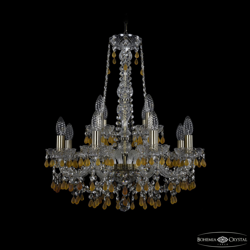 Подвесная люстра Bohemia Ivele Crystal 1410/8+4/195/h-63 Pa V1003 в Санкт-Петербурге
