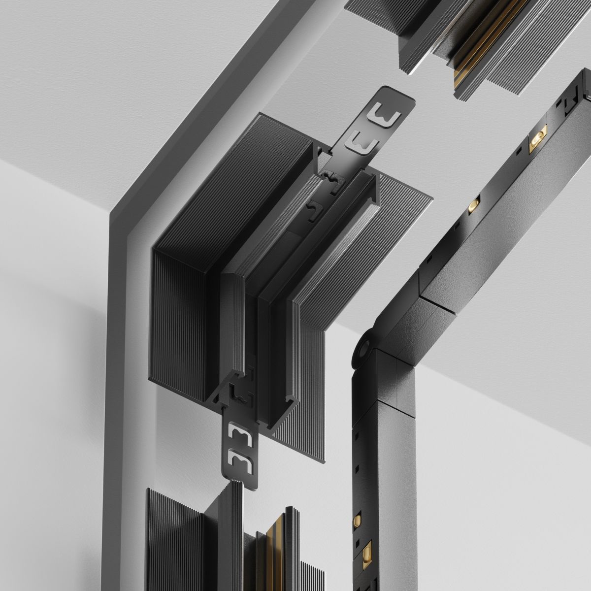 Коннектор угловой внутренний Exility X встраиваемый под ГКЛ 12,5мм Maytoni TRA239ICL-42.12B в #REGION_NAME_DECLINE_PP#