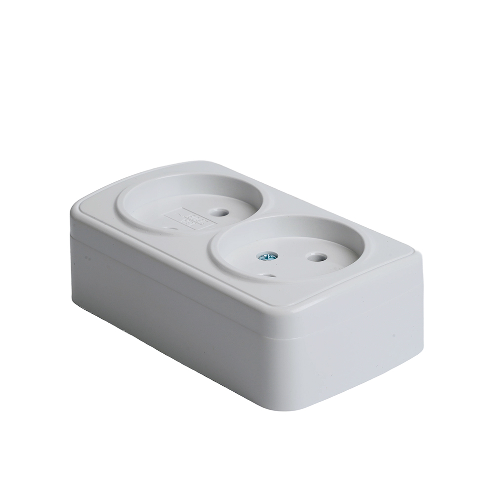 Розетка накладная 2-местная Stekker Basic PST10-502-20 50075 в Санкт-Петербурге