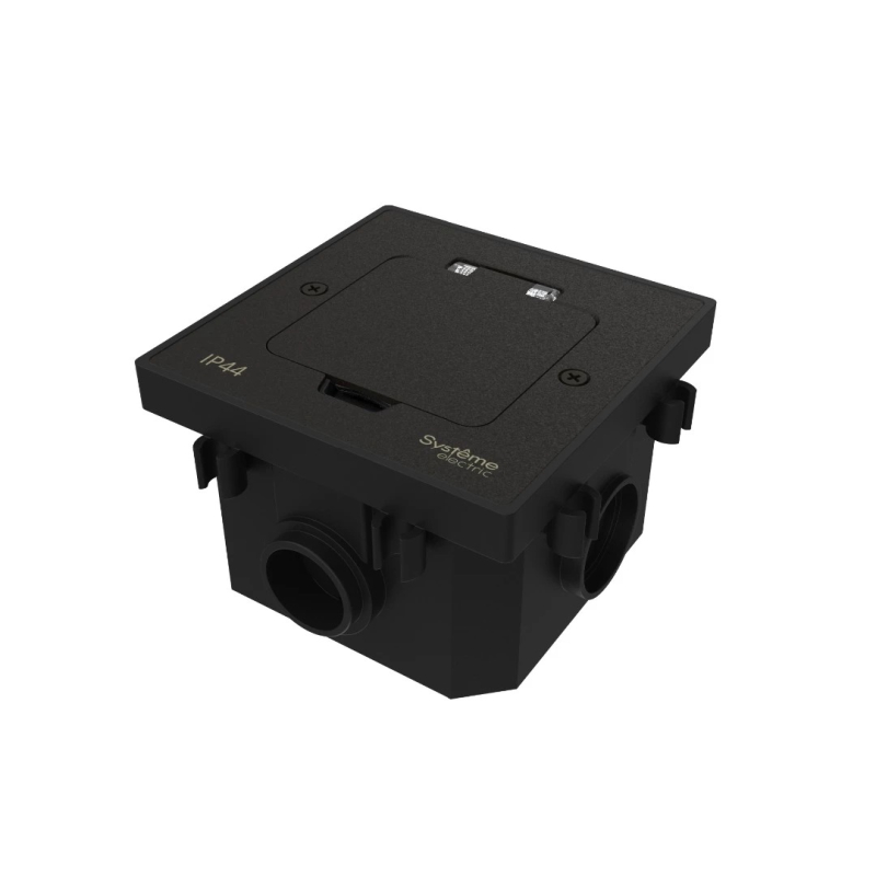 Лючок на 2 модуля IP44 с монтажной коробкой для бетонных полов , тип MDK20 Systeme Elecrtic MultiDesk MDK20202MBC в #REGION_NAME_DECLINE_PP#