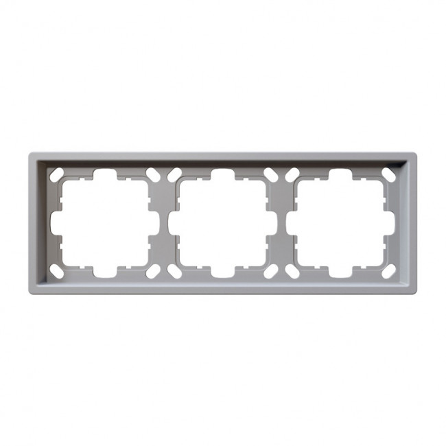 Рамка серия FD 3-постовая, цвет Белый матовый (soft touch) Jasmart FD1003PWM в Санкт-Петербурге