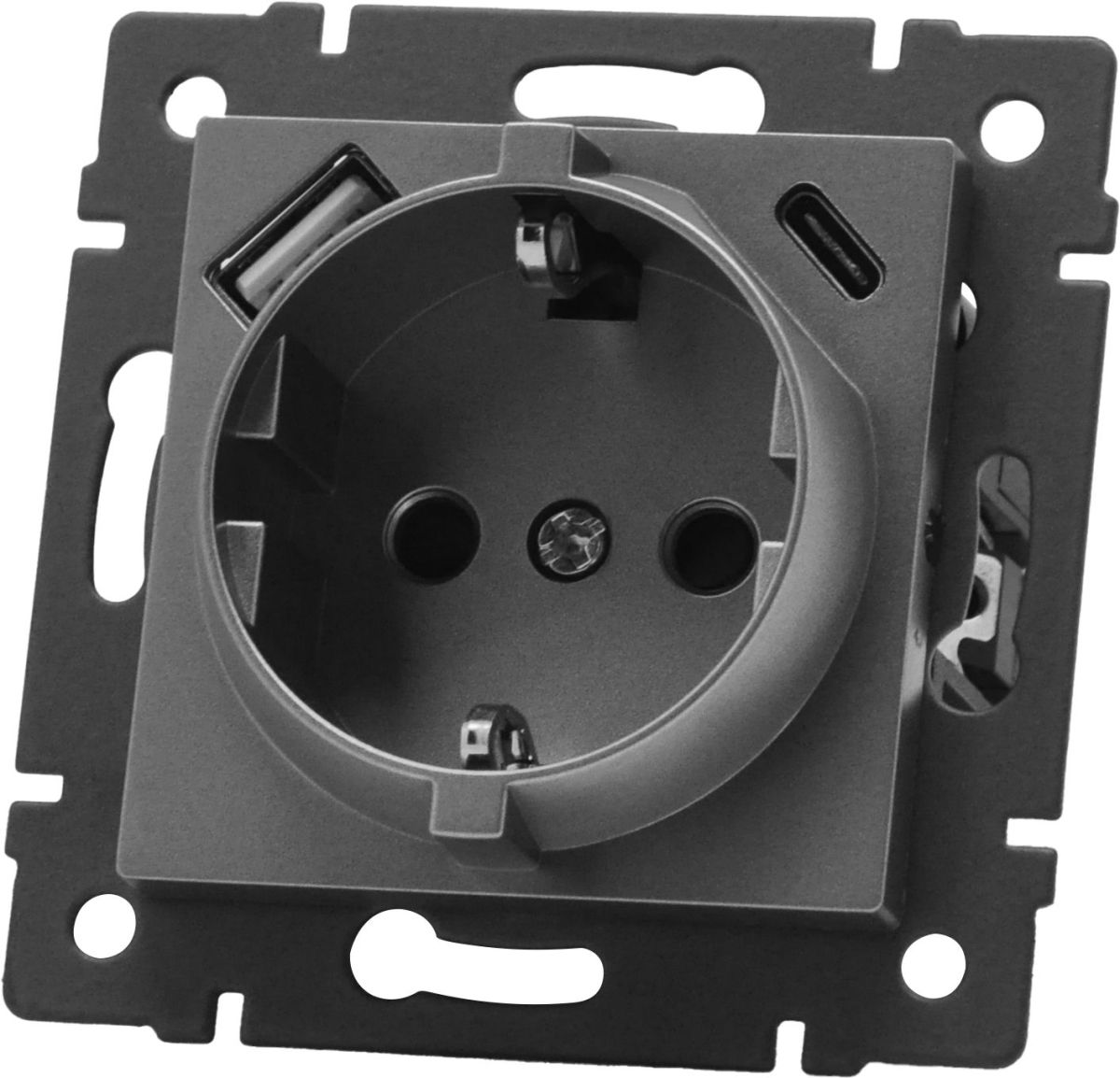 Механизм розетки с USB зарядкой Arlight SCT-MUAC-PL-GR-V (250V, 16A) 049831 в Санкт-Петербурге