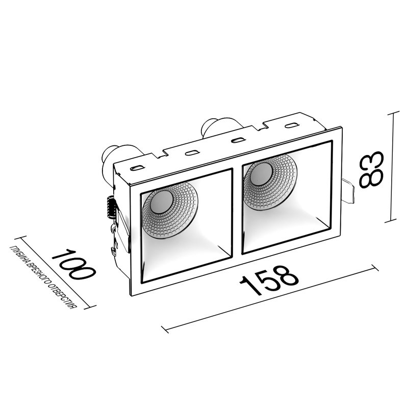 Встраиваемый светильник LeDron RISE KIT 2 White 00000014647 в Санкт-Петербурге