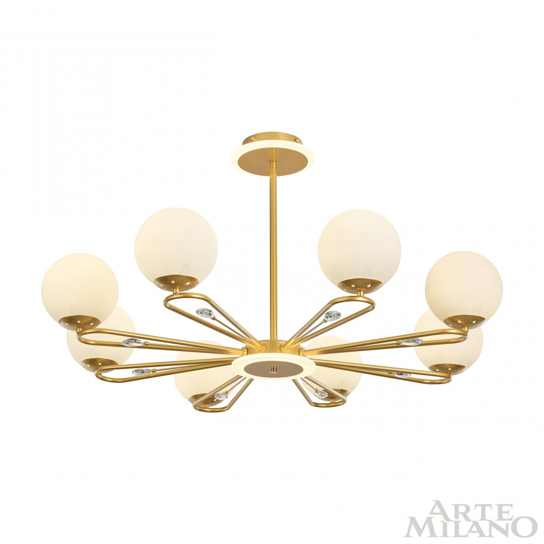 Люстра на штанге Arte Milano Neapolis 277138/8 GD в #REGION_NAME_DECLINE_PP#