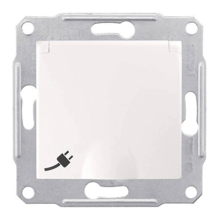 Розетка Schneider Electric Sedna с/з со шторками и крышкой 16A 250V SDN3100121 в Санкт-Петербурге