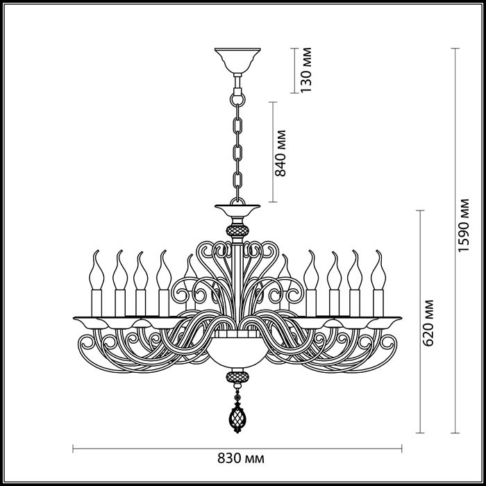 Подвесная люстра Odeon Light Favola 3949/10 в Санкт-Петербурге