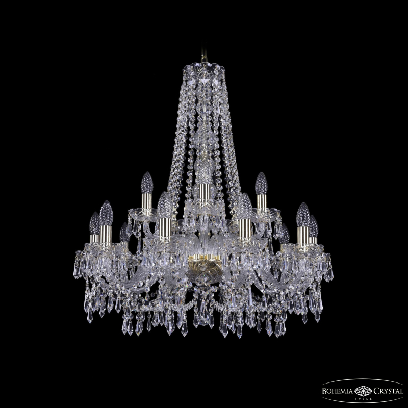 Подвесная люстра Bohemia Ivele Crystal 1403/10+5/240/h-76 G в Санкт-Петербурге