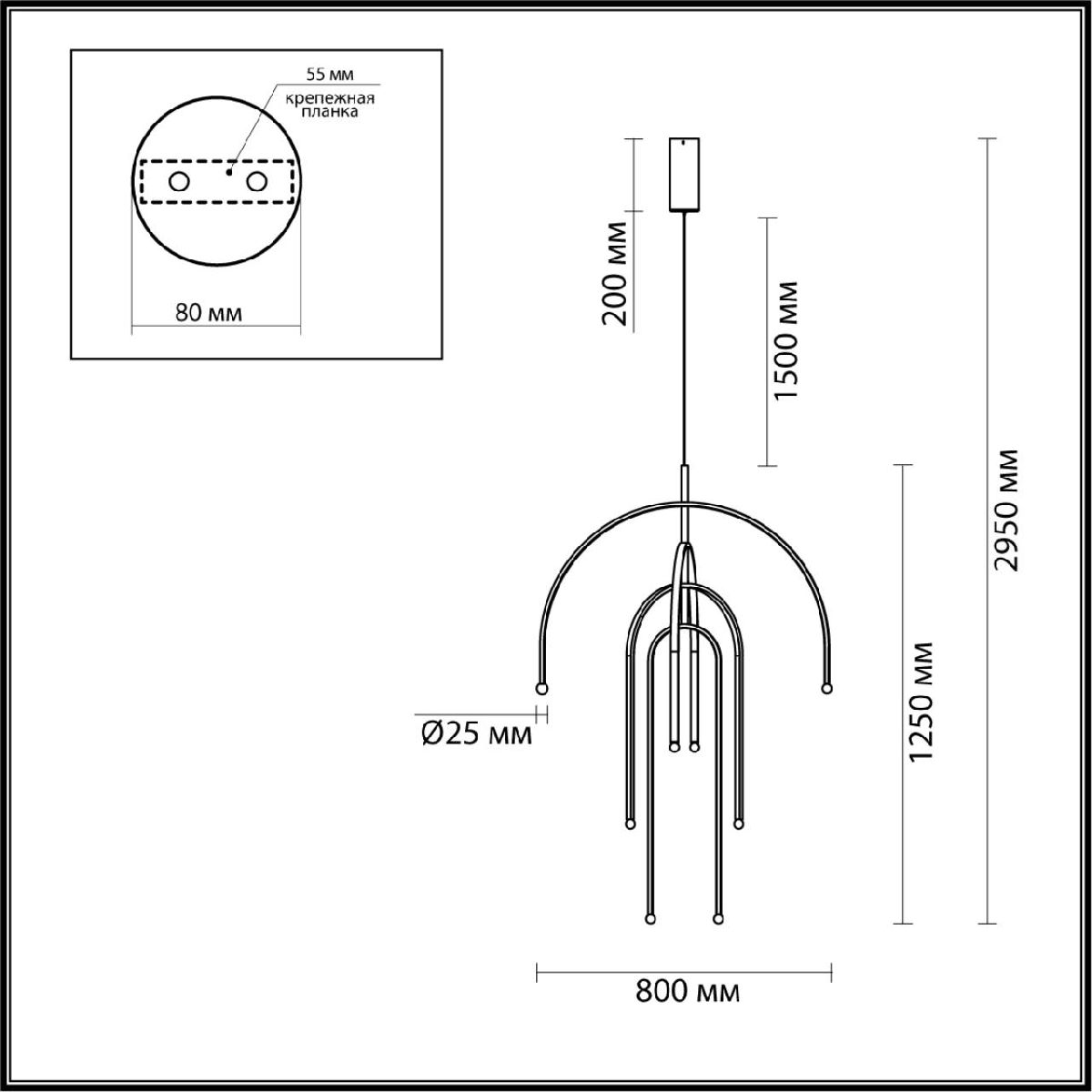 Подвесная люстра Odeon Light Memfi 6633/95L в Санкт-Петербурге