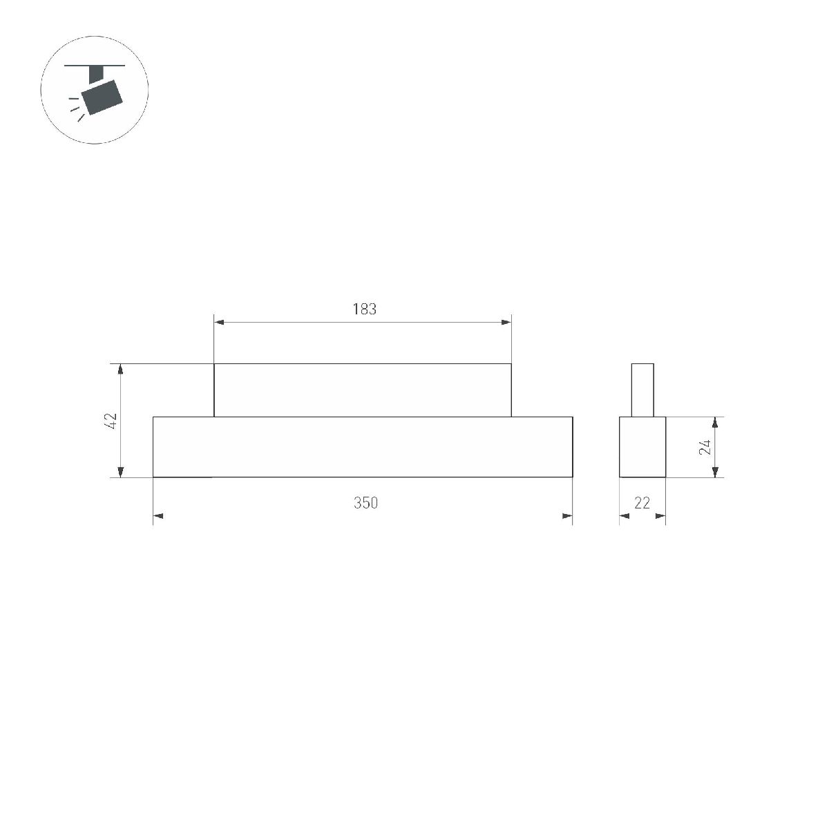 Трековый магнитный светильник Arlight MAG-ORIENT-FLAT-L350-12W Warm3000 (BK, 80 deg, 48V) 049588 в Санкт-Петербурге