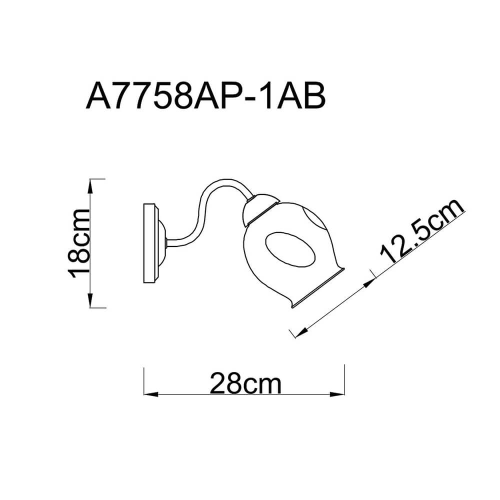 Бра Arte Lamp Riccio A7758AP-1AB в Санкт-Петербурге