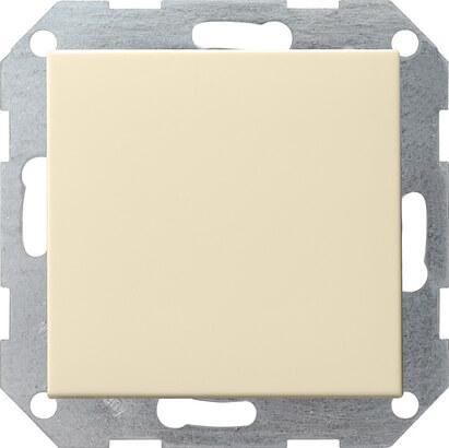 Выключатель кнопочный одноклавишный Gira System 55 10A 250V кремовый глянцевый 012601 в Санкт-Петербурге
