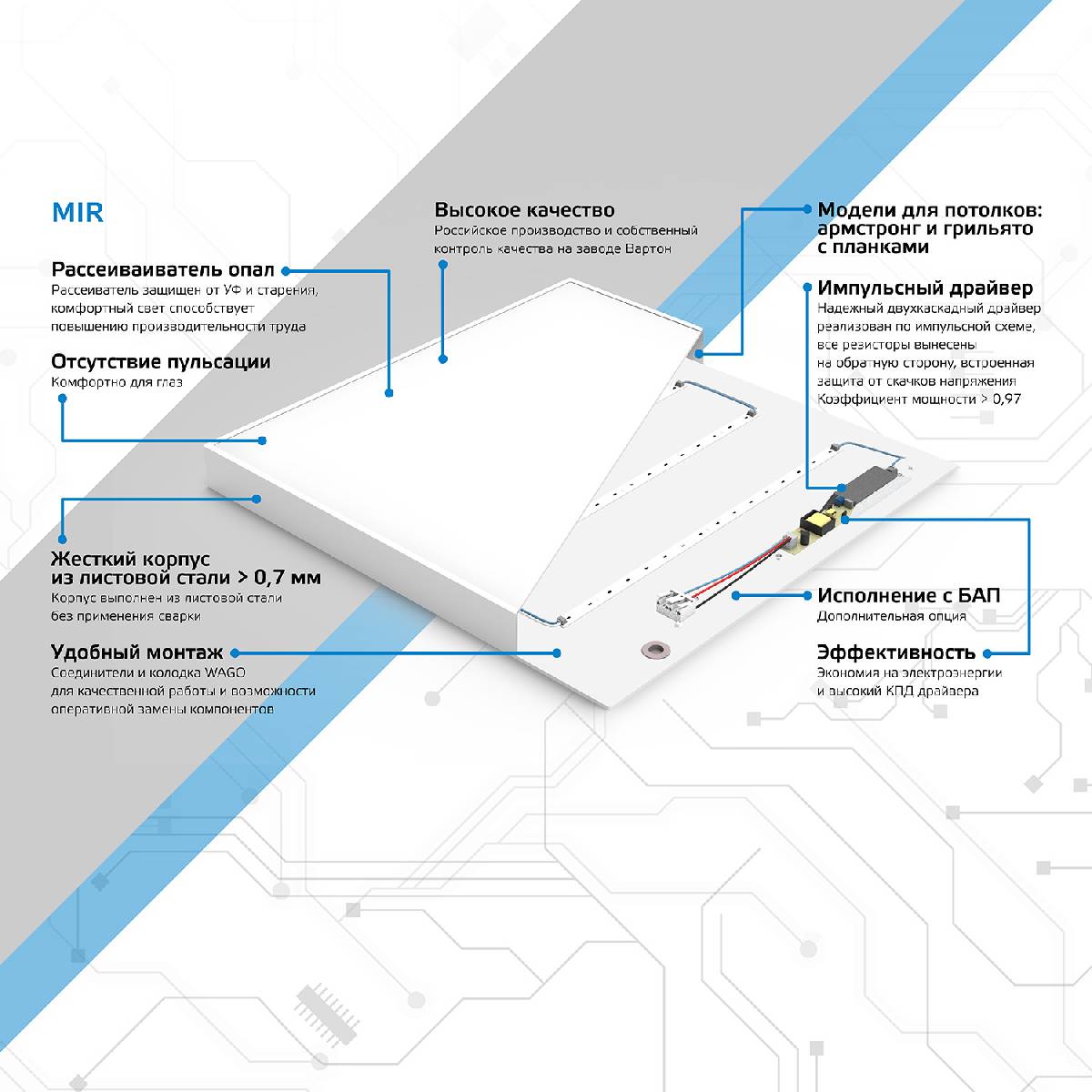 Потолочный светильник Gauss Mir G1-A0-00070-01G02-2003550 в Санкт-Петербурге