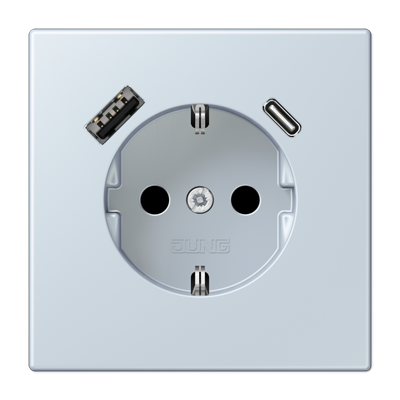 Розетка 2K+З USB Typ AC Jung LC1520-15CA209 в Санкт-Петербурге