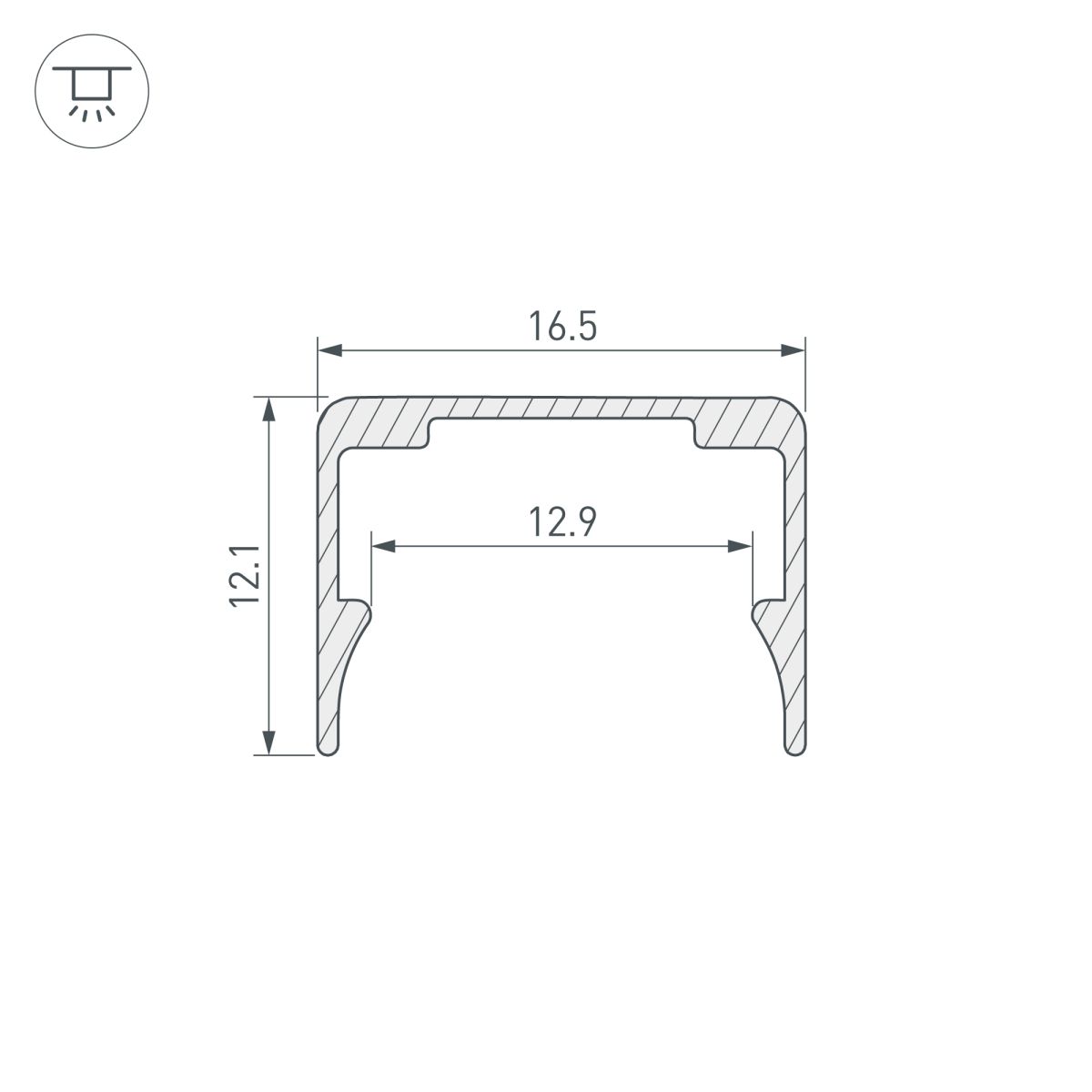 Профиль Arlight WPH-FLEX-1414-1000 ANOD (Алюминий) 062506 в Санкт-Петербурге