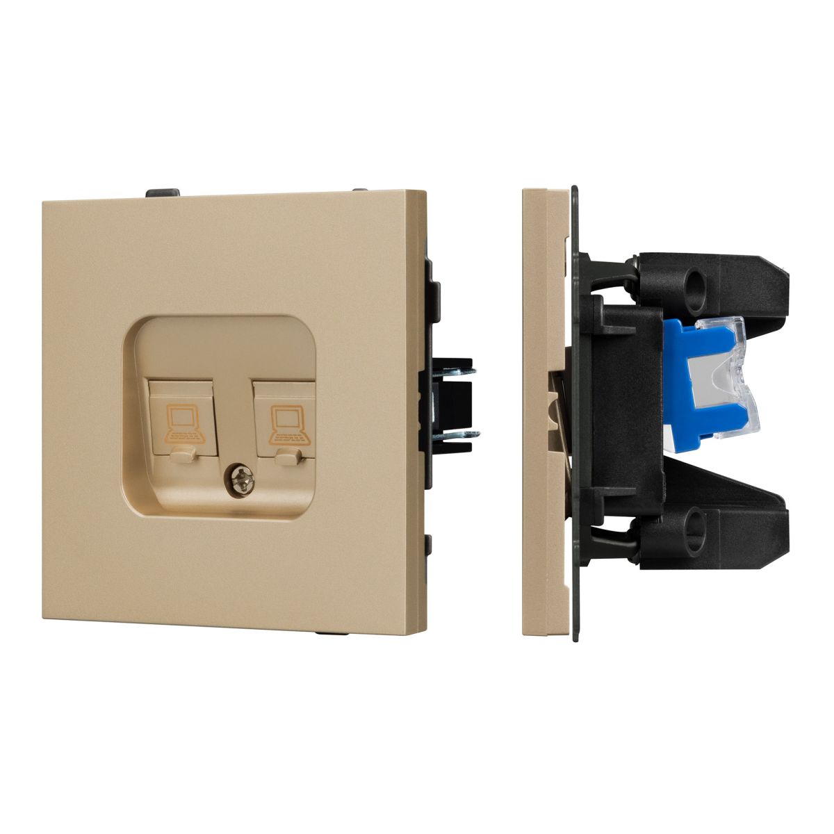 Механизм компьютерной розетки двойной SCT-TENDO-MPC2-SFPL-GD (RJ-45, CAT6) 054596 в Санкт-Петербурге