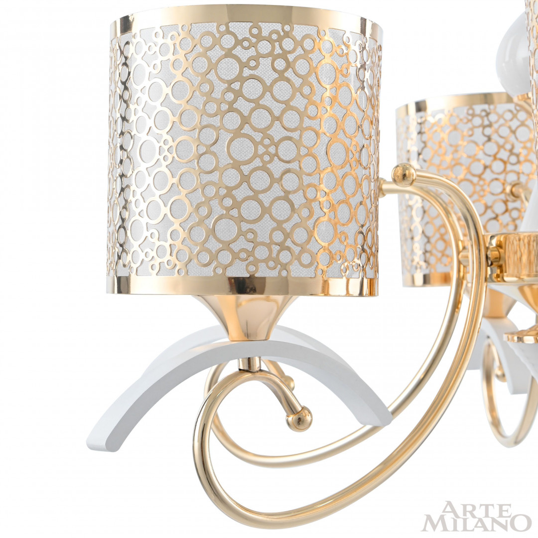 Подвесная люстра Arte Milano Florentia-9787 309787/6 Wh/Gd в #REGION_NAME_DECLINE_PP#