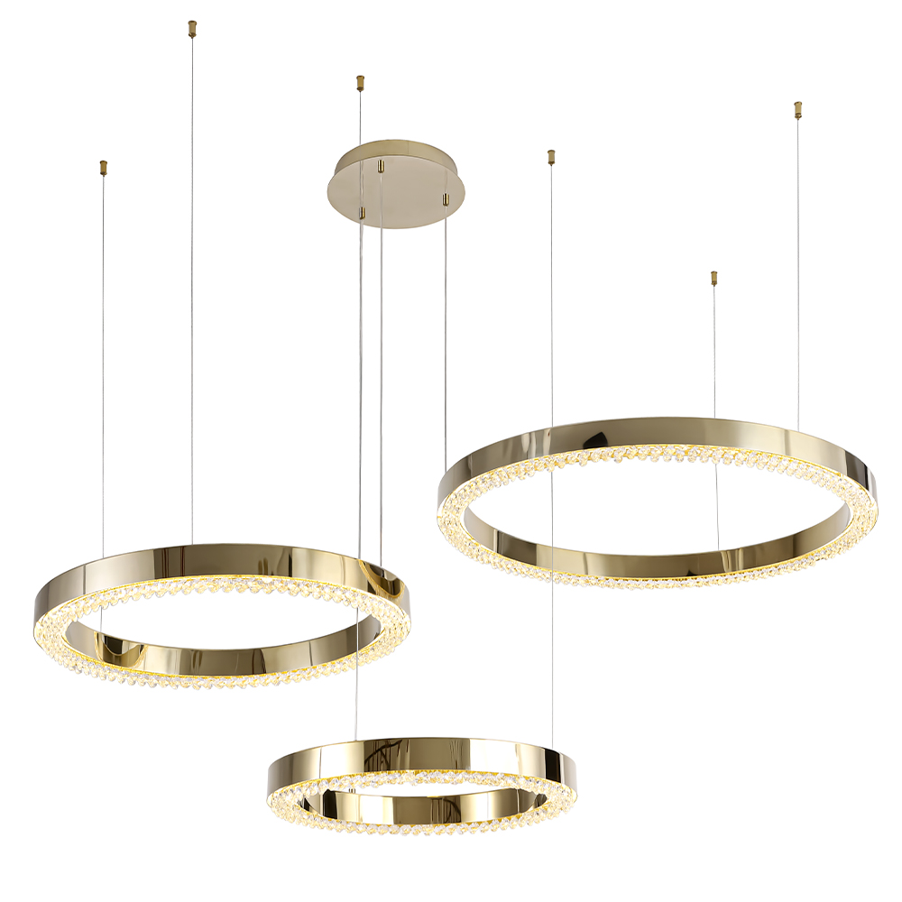 Подвесная люстра Crystal Lux SATURN SP120W LED GOLD в Санкт-Петербурге