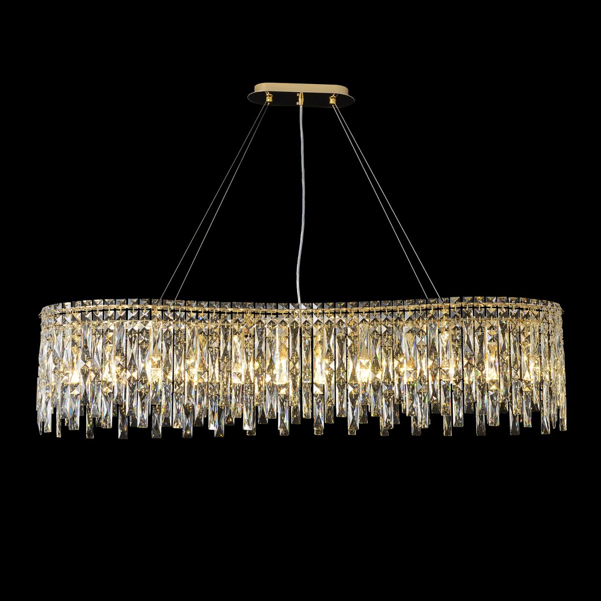 Подвесная люстра Crystal Lux ABRIL SP12 L1200 GOLD в Санкт-Петербурге