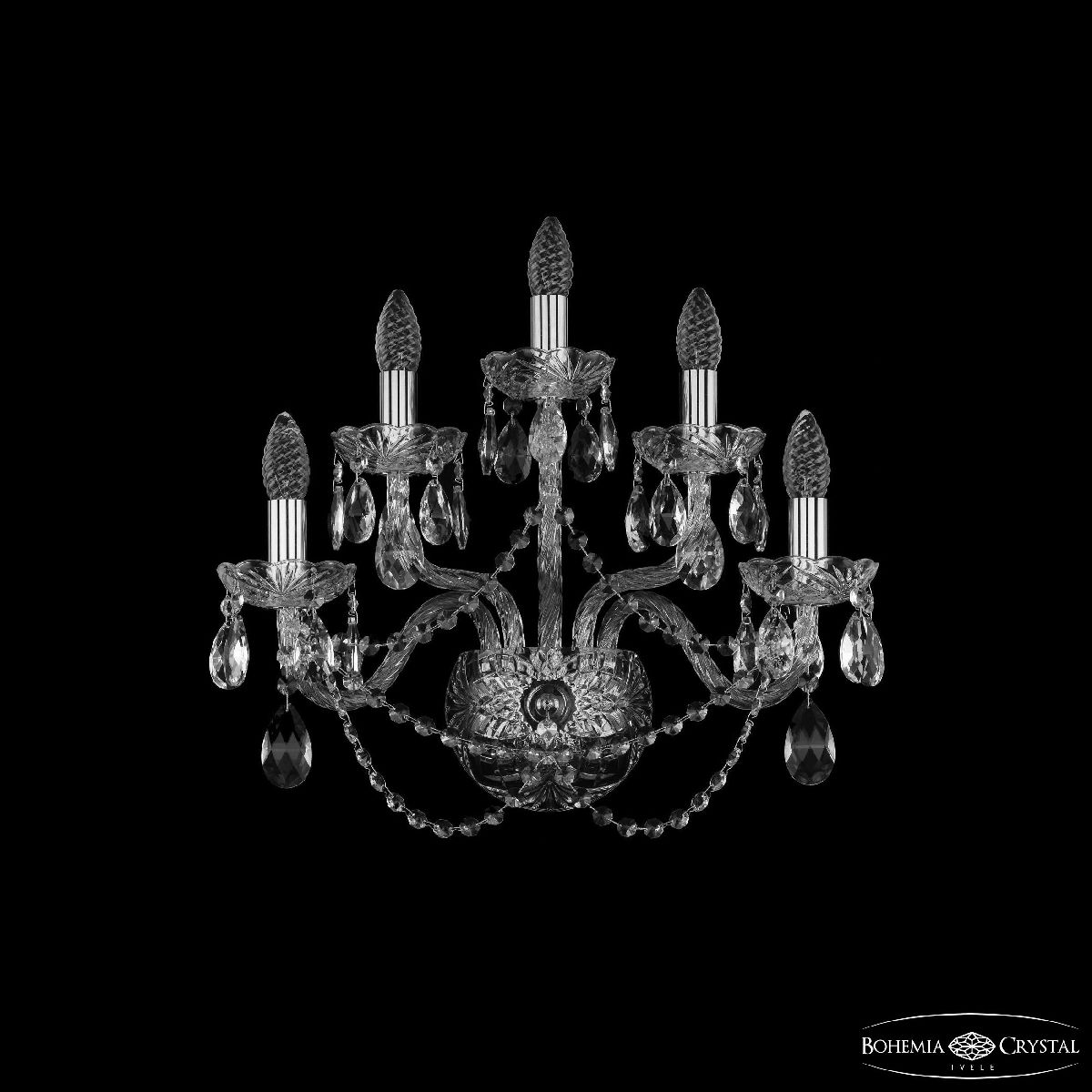 Бра Bohemia Ivele Crystal 1402B/2+2+1/195/XL Ni в Санкт-Петербурге