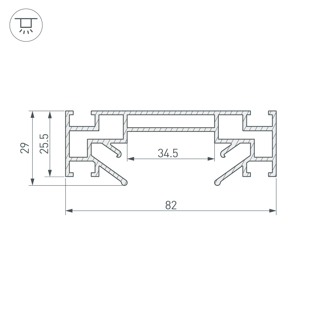 Профиль-держатель Arlight LGD-STRETCH-2TR-2000 040059 в Санкт-Петербурге