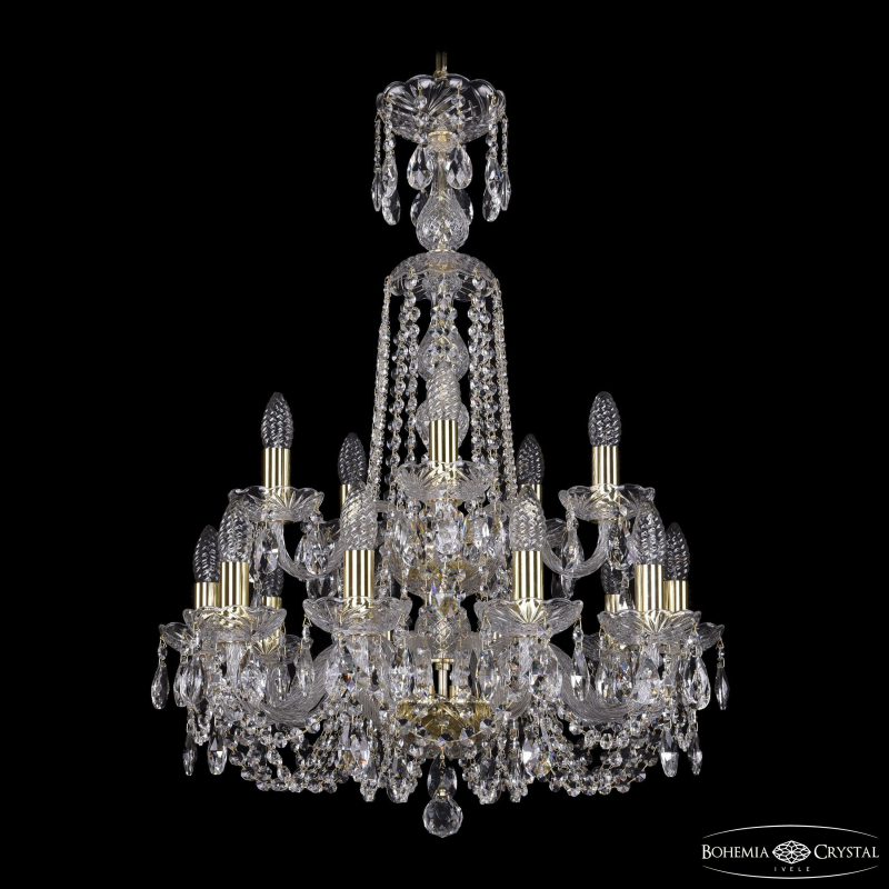 Подвесная люстра Bohemia Ivele Crystal 1402/10+5/195/XL-81/2d G в Санкт-Петербурге