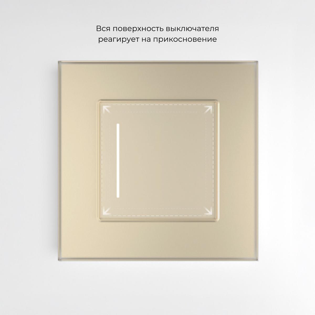 Умный сенсорный выключатель одноклавишный Werkel 4690389197925 W4513011 a064145 в Санкт-Петербурге