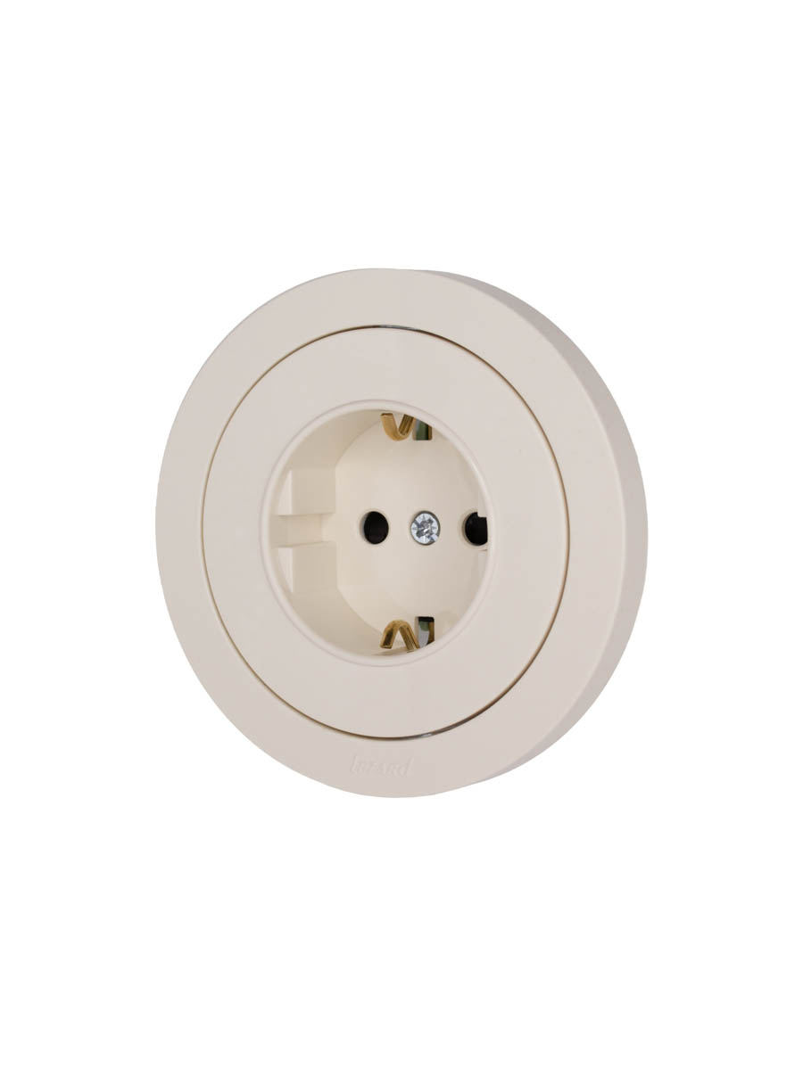 Розетка с/з ПБТ слоновая кость Lezard Osen 743-9088-122B в Санкт-Петербурге