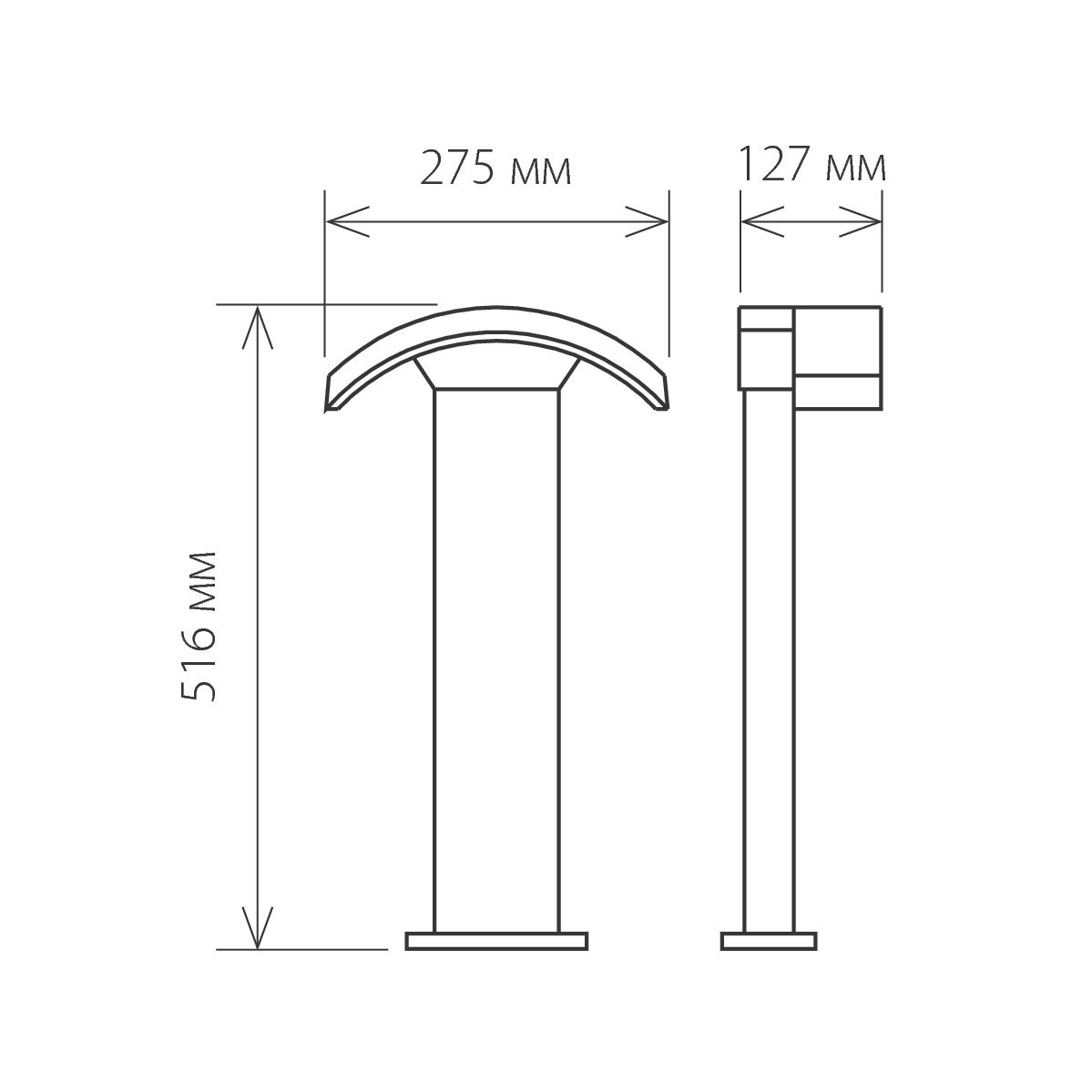 Уличный светодиодный светильник Elektrostandard 1677 Techno LED черный Asteria F 4690389086144 в Санкт-Петербурге