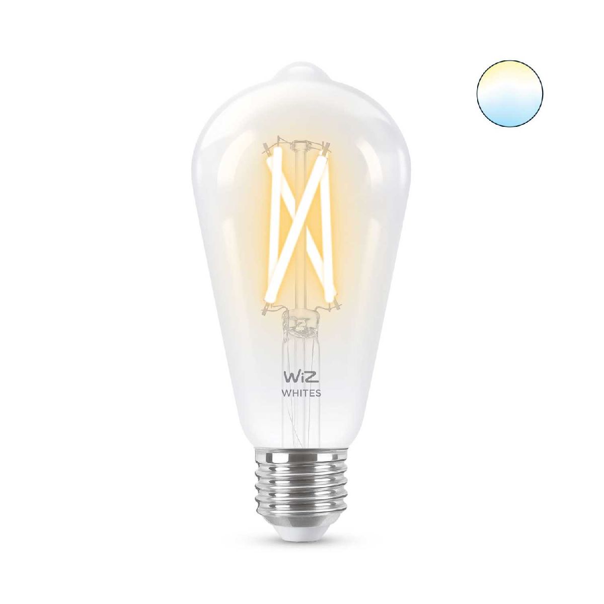 Умная светодиодная лампа Wiz Wi-Fi BLE60WST64E27927-65CL1PF/6 E27 7W 2700/6500K 929003018601 в Санкт-Петербурге