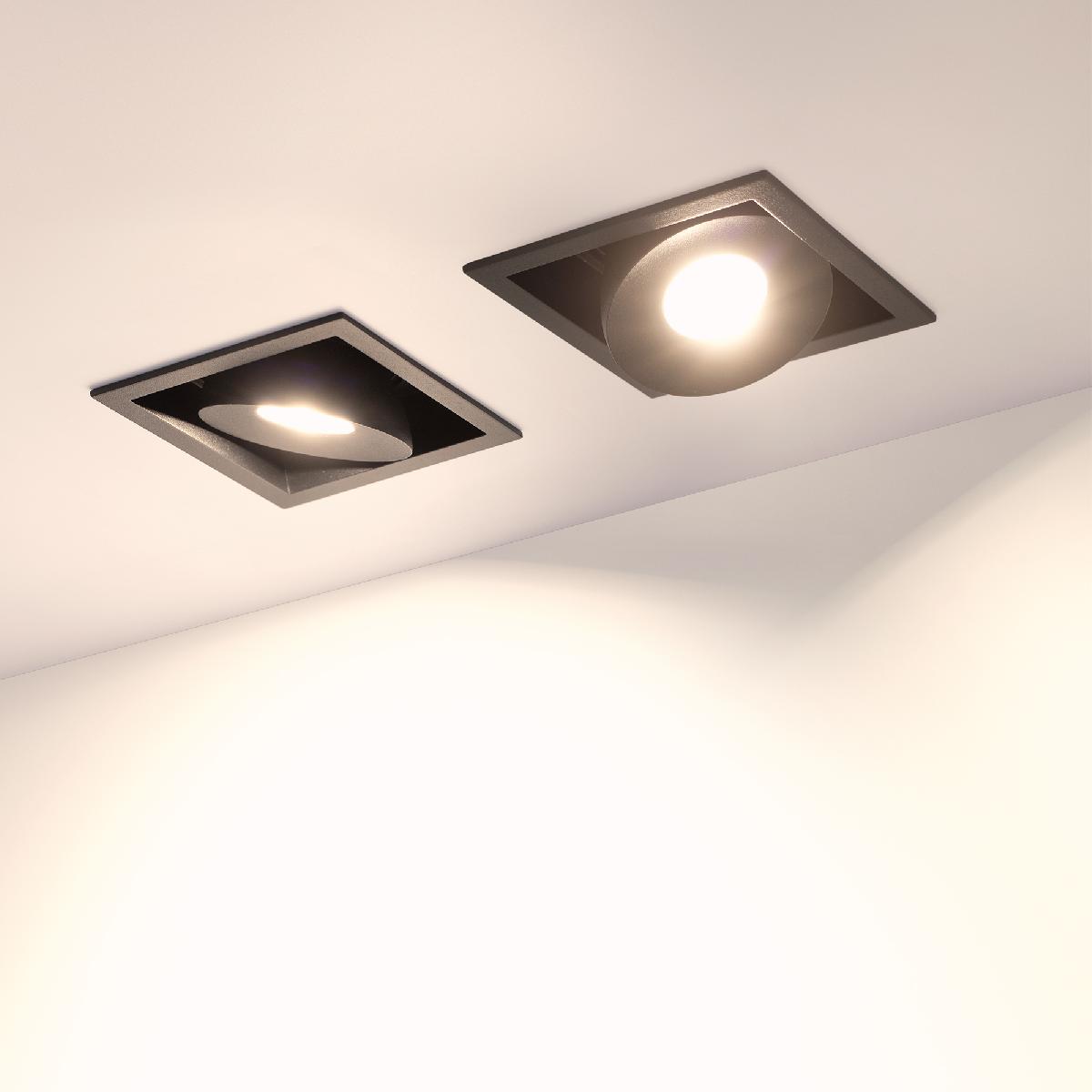 Встраиваемый светильник Arlight CL-SNODO-LUM-S80x80-9W Warm3000 (BK, 45 deg) 039323 в Санкт-Петербурге