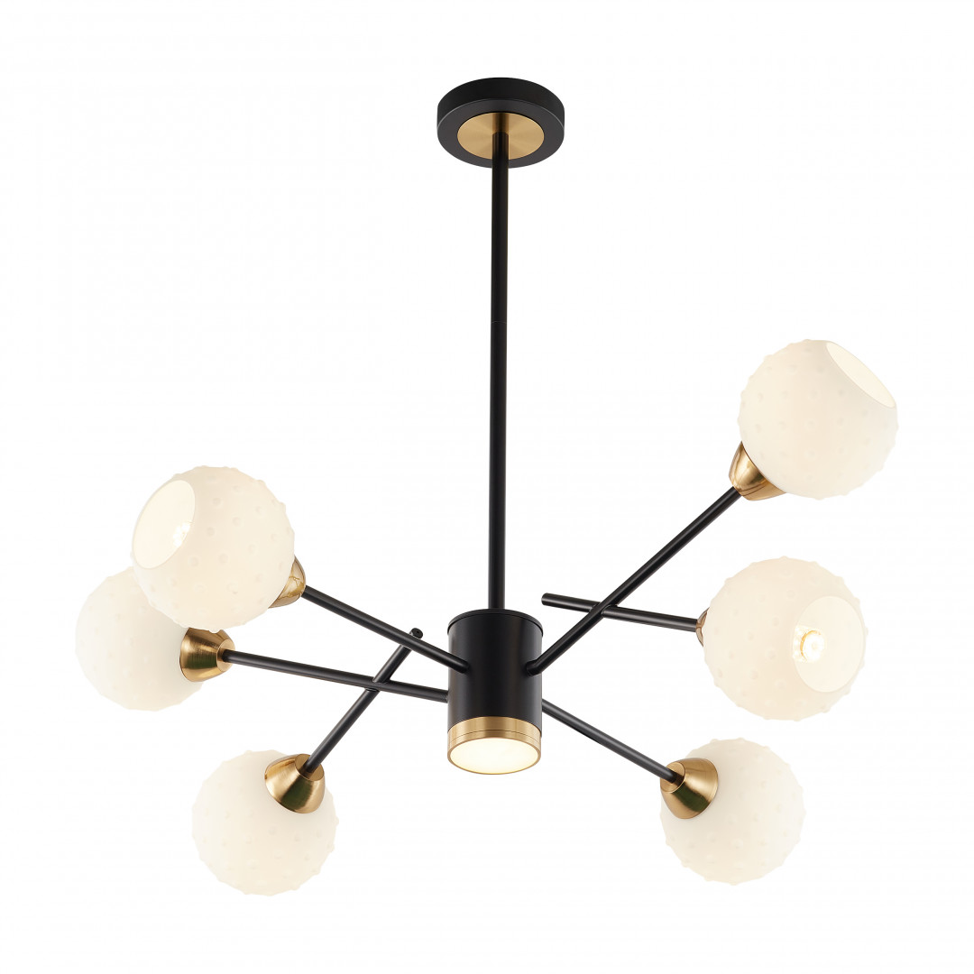 Люстра на штанге Arte Milano Neapolis 278408/6+1 BK/GD в #REGION_NAME_DECLINE_PP#