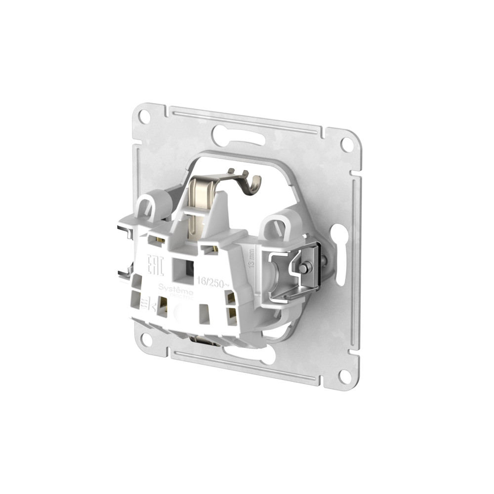 Розетка с зазем. со шт. с прозрач. крыш, 16А, IP44, мех., быстрозажим. Клем Systeme Electric AtlasDesign Aqua Карбон ATN441046S в Санкт-Петербурге