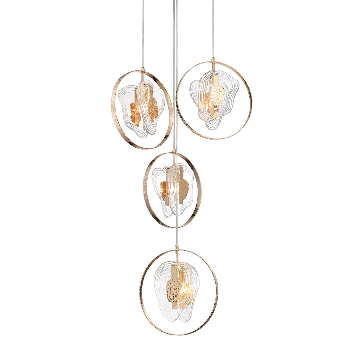 Подвесной светильник Delight Collection Cowley P60669-4 gold/clear в Санкт-Петербурге