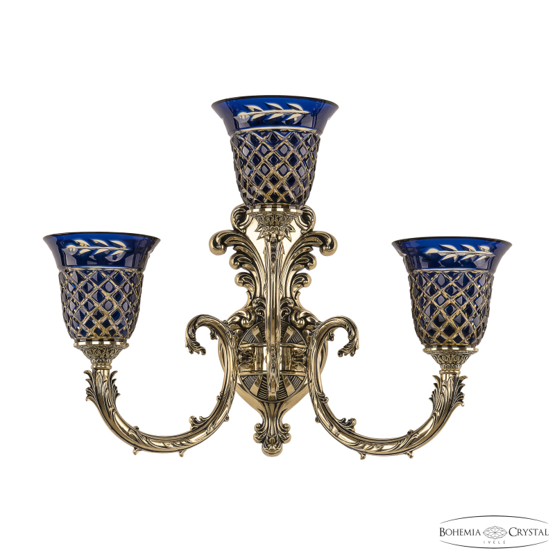 Бра Bohemia Ivele Crystal Florence 7109B15/2+1/210 GB P2 U Amber-Blue/H-1J в Санкт-Петербурге