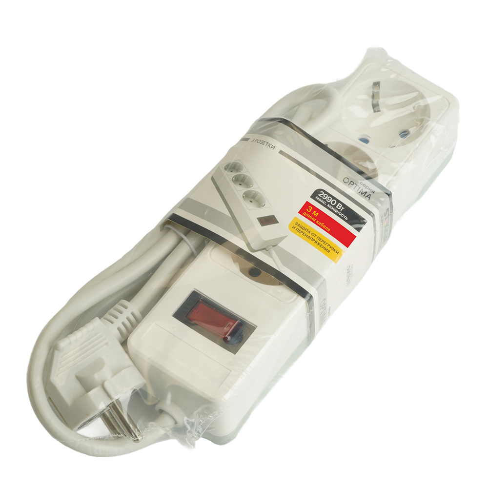 Сетевой фильтр 3-местный с/з Stekker Optima HM20-31-03 50087 в Санкт-Петербурге