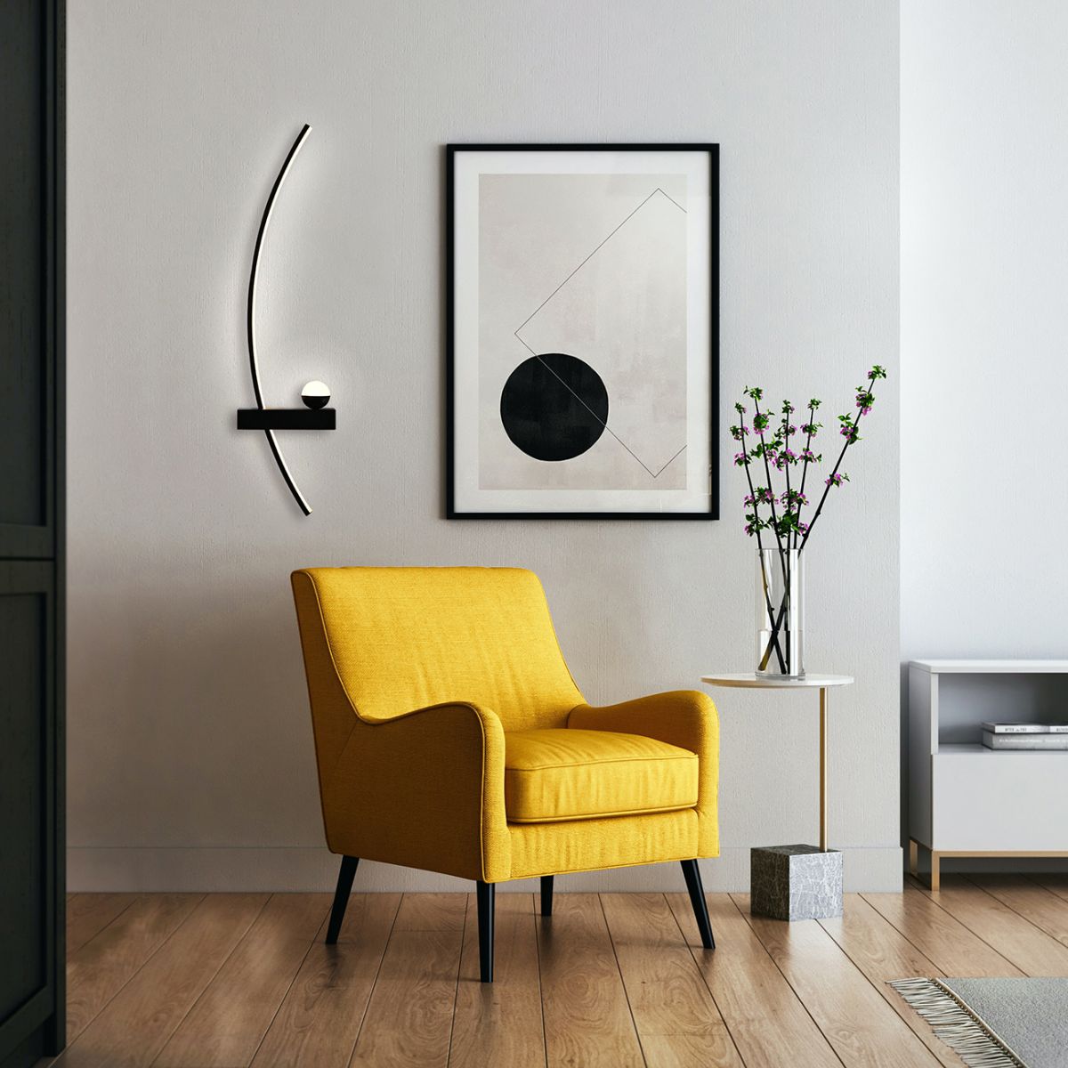 Настенный светильник Escada Ray 10220/2LED Black L в #REGION_NAME_DECLINE_PP#