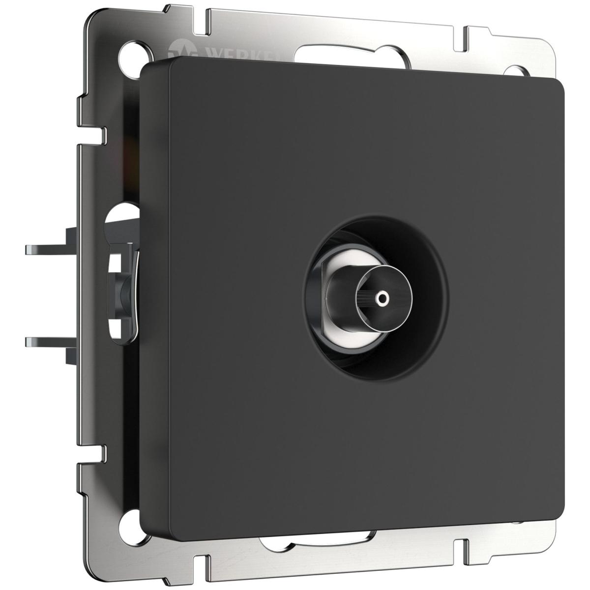 ТВ-розетка Werkel оконечная черный матовый W1183008 4690389157028 в Санкт-Петербурге