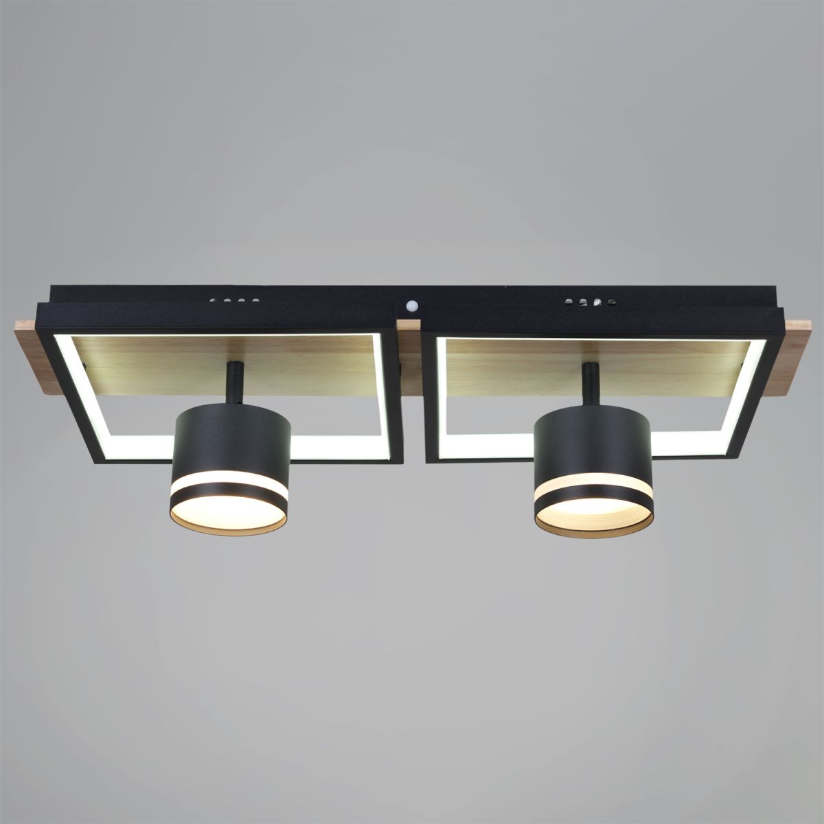 Потолочный светильник Reluce 19560-0.3-2+2 BK+WOOD в Санкт-Петербурге