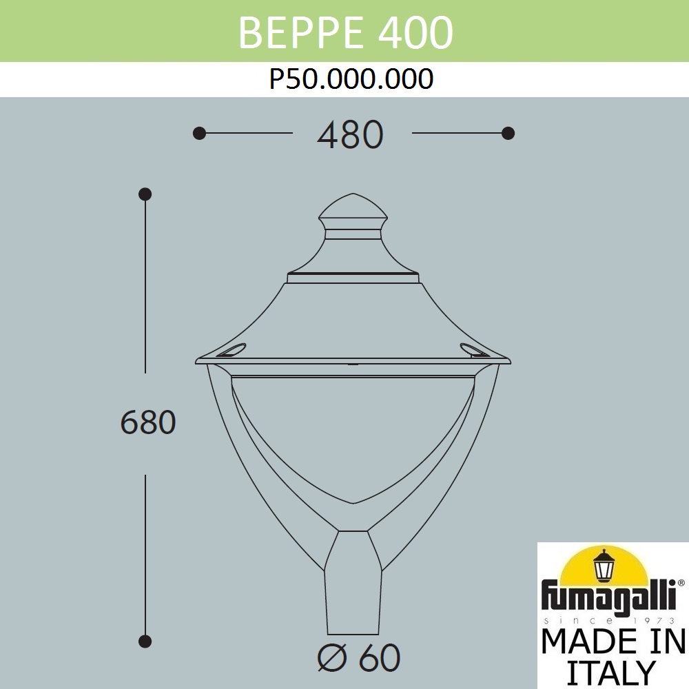 Уличный светильник Fumagalli Beppe P50.000.000.LXD6L в #REGION_NAME_DECLINE_PP#